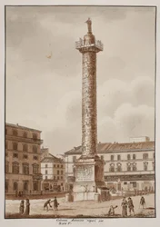 Die Colonna Antonina, restauriert von Sixtus V., 1833